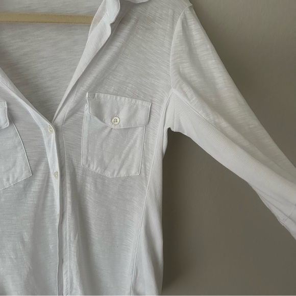 James Perse Slub Side Panel Button Front Shirt in White
Size 2 - Picture 7 of 11